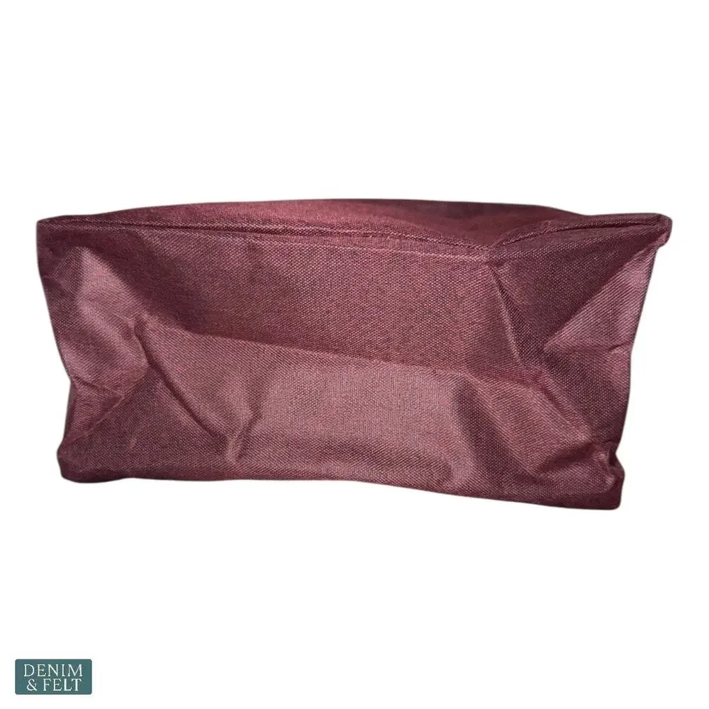 NEW Insulated Lunch Bag Burgundy Bear Logo Reusable Zip Closure Work School Tote